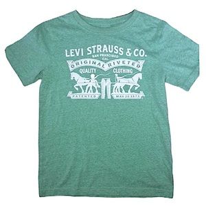 Levi’s Green & White Boys Patent Tee